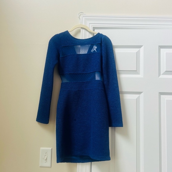 BCBGeneration Vibrant Blue Textured Dress - Picture 1 of 7